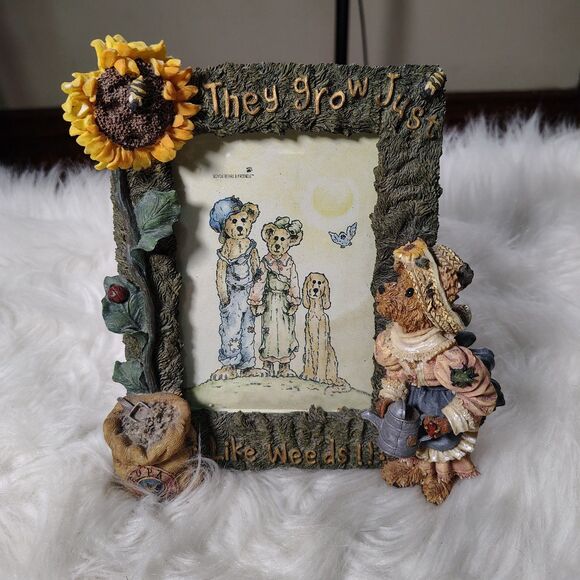 Boyds Bears Other - VTG Boyds Bearstone Frame Liddy Pearl How Does Your Garden Grow  #27450 - 1st Ed